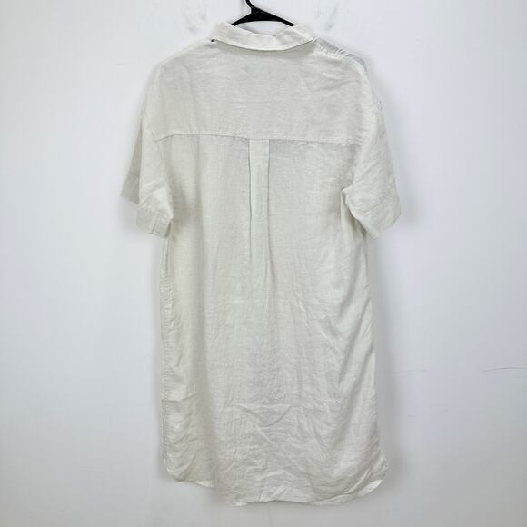 J.Crew Tall Utility Shirtdress Linen Natural Beige Relaxed Pockets Small NWT - Picture 11 of 12